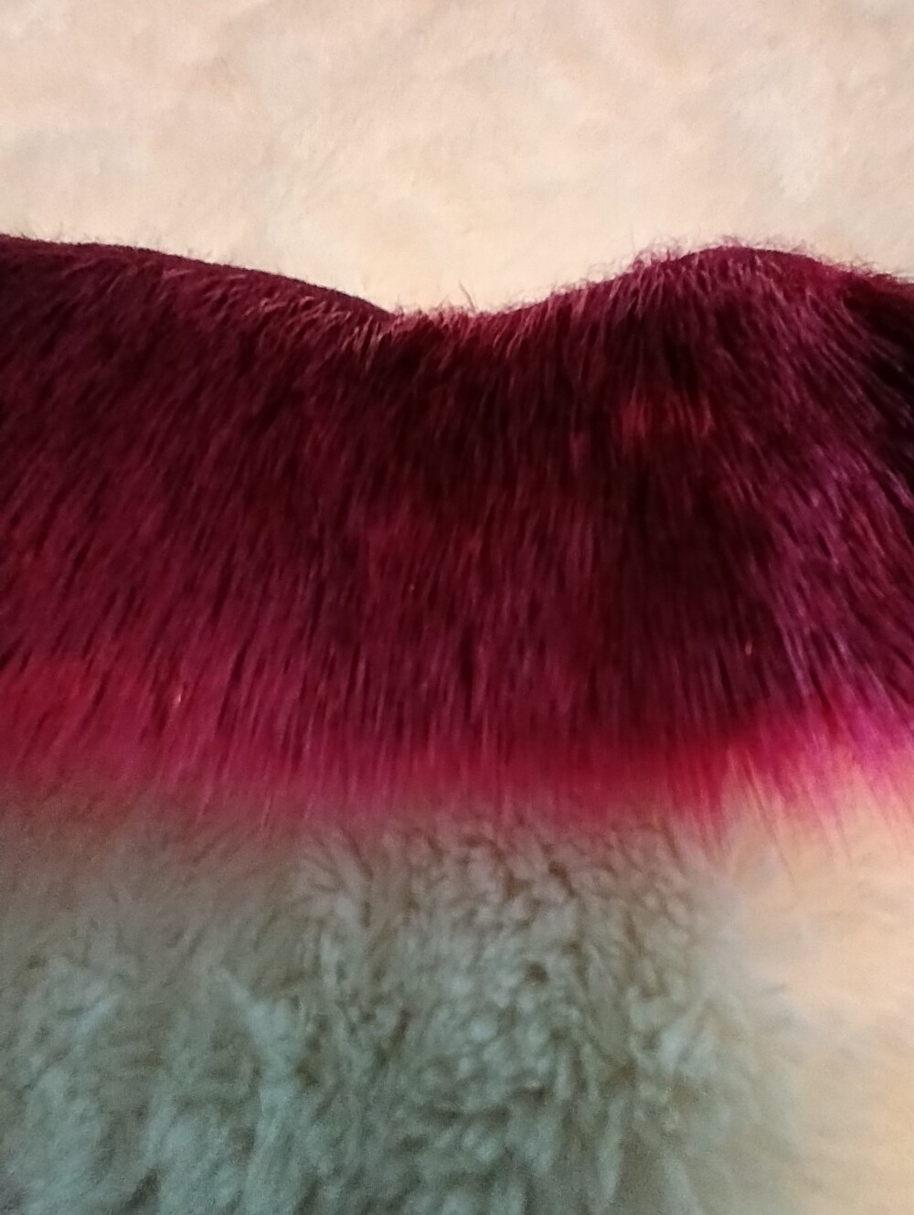 Burgundy Plum  Genuine Seal Fur Headband Nwot One Size But Elastic Stretch Back